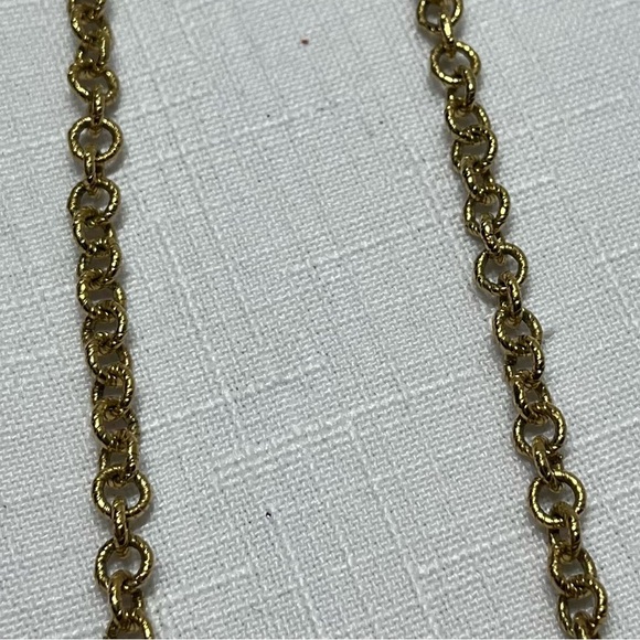 Vintage Robert VERDI Gold-tone Flower Necklace. Stamped - Picture 4 of 7